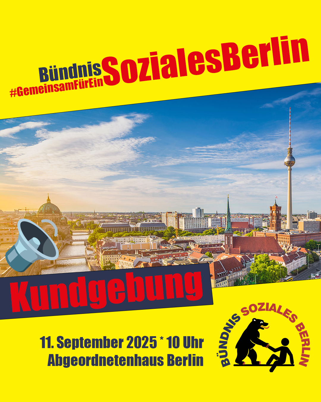 Plakat für die Kundgebung - soziales Berlin 110925 Plakat für die Kundgebung - soziales Berlin 110925